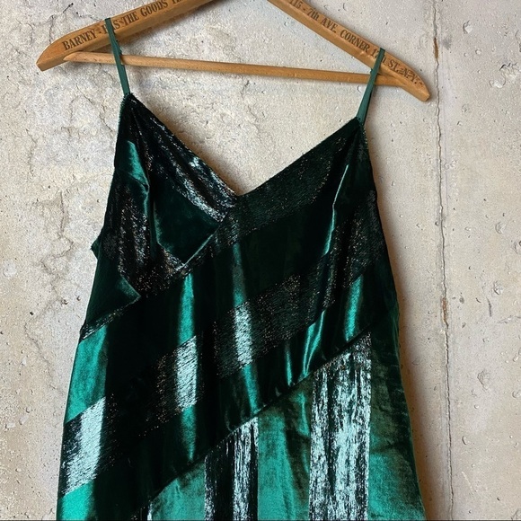 Yumi Kim emerald jewel green Amelia dress spaghetti strap midi length - Picture 4 of 8